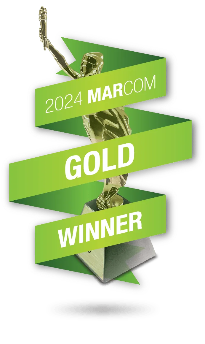 awarded Gold MarCom Award, for Aunt Jackie's